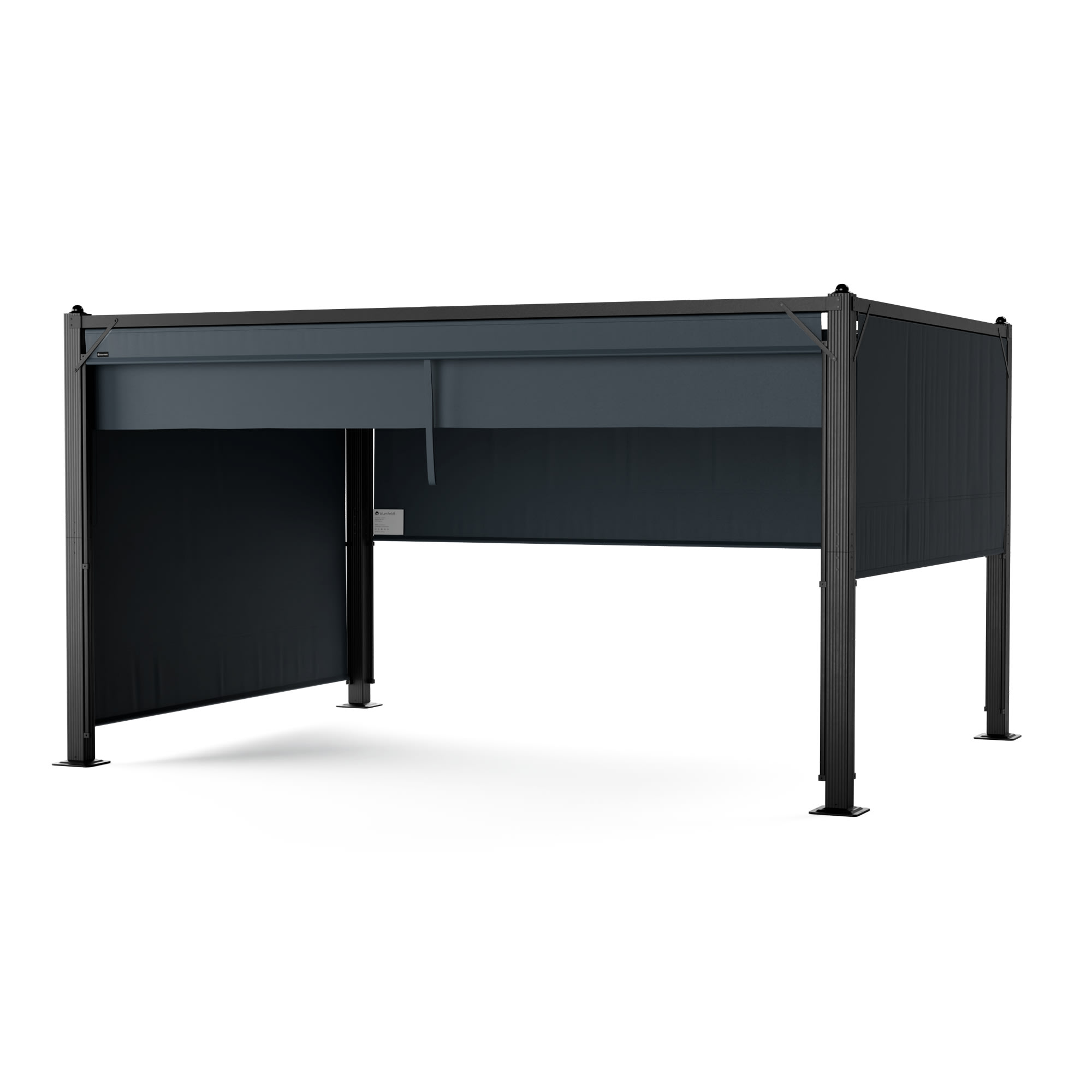Blumfeldt Pantheon Cortina pavilon 3x4 m, időjárásálló, alumínium, porfestett, redőnyök