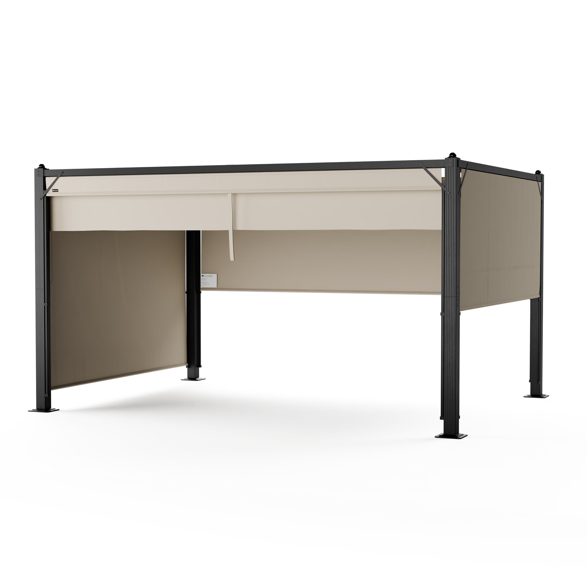 Blumfeldt Pantheon Cortina pavilon 3x4 m, időjárásálló, alumínium, porfestett, redőnyök