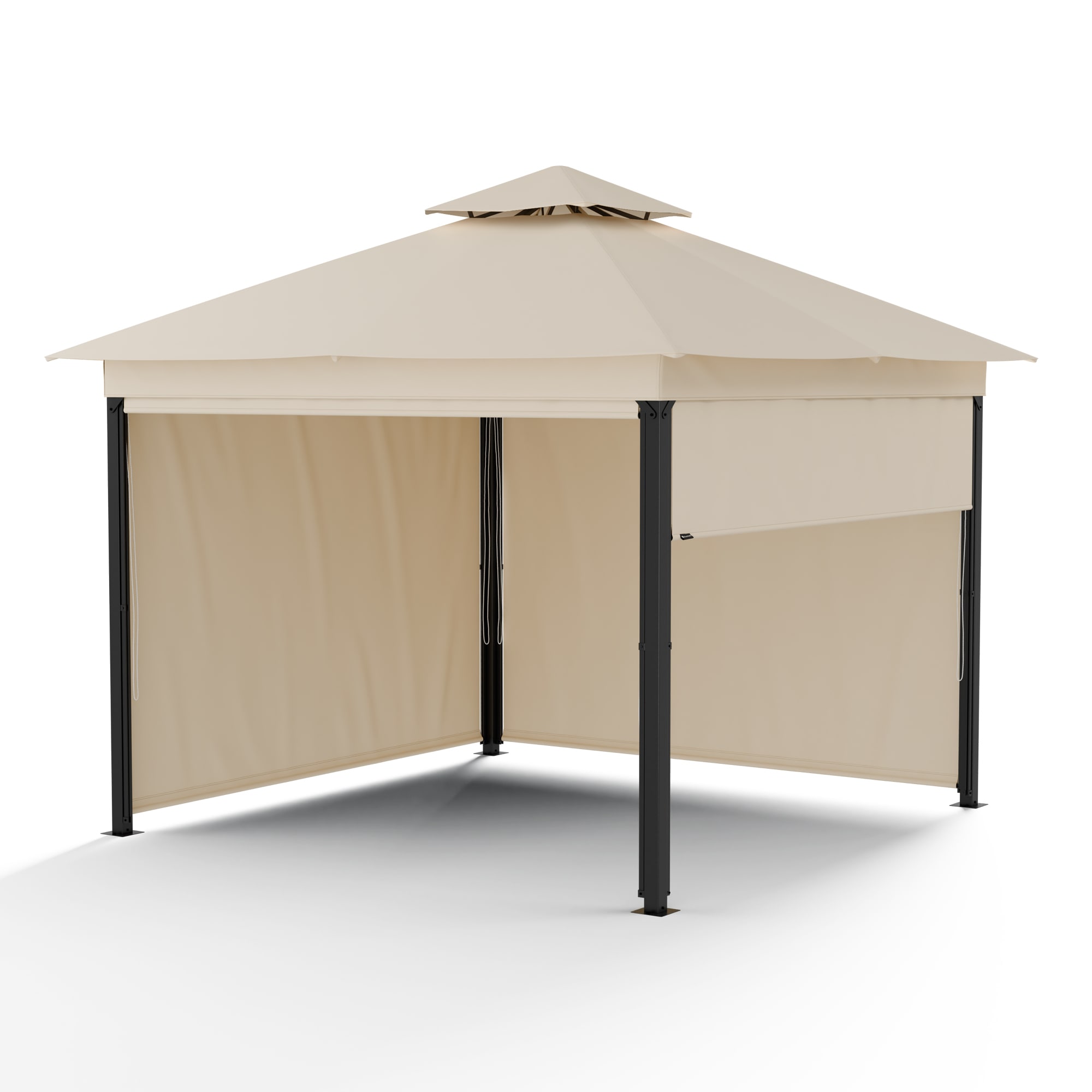 Blumfeldt Grandezza Cortina kerti pavilon 3x3 m, időjárásálló, porfestett, oldalsó redőnyök