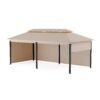 Blumfeldt Grandezza Cortina kerti pavilon 3x6 m, időjárásálló, porfestett, oldalsó redőnyök