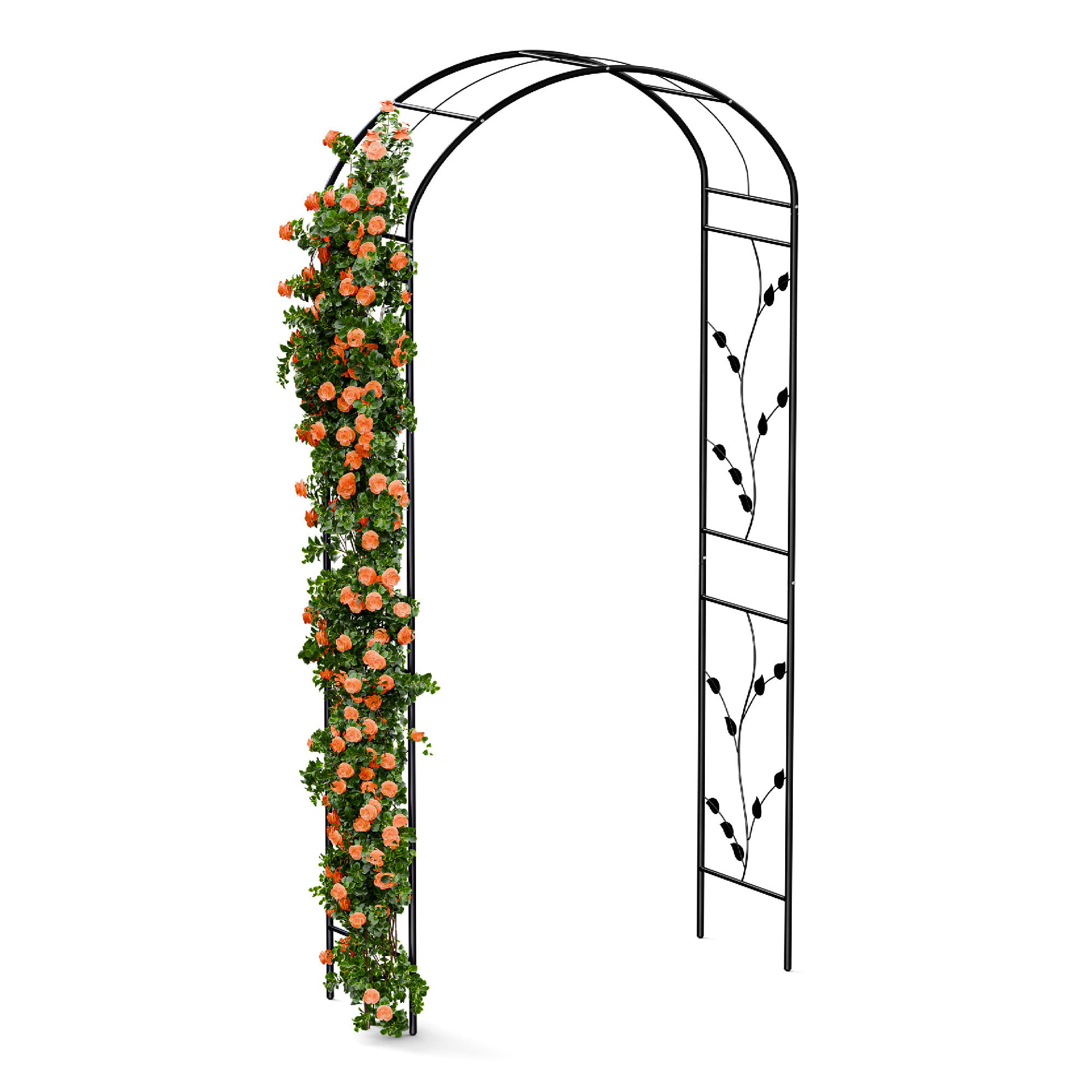 Blumfeldt FloraBelle Arch rózsaszín boltív, dekoratív levélminták, időjárásálló, segédeszköz kúszónövényekhez