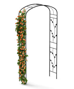 Blumfeldt FloraBelle Curve rózsaszín boltív, dekoratív levélminták, időjárásálló, segédeszköz kúszónövényekhez