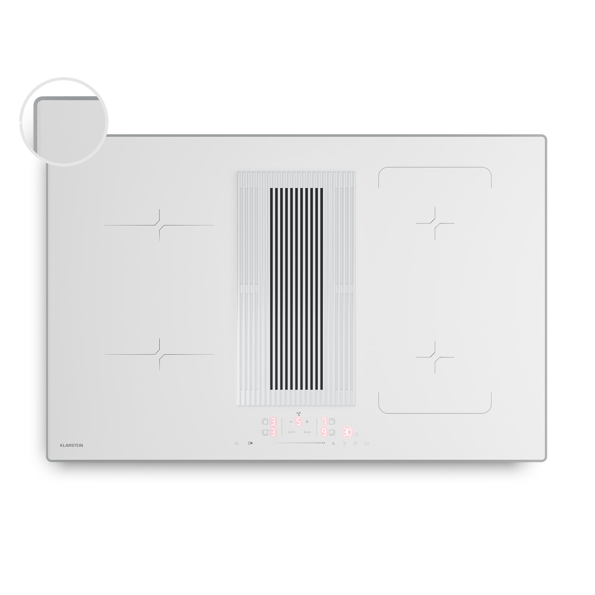 Klarstein Velaire indukciós főzőlap páraelszívóval | 4 főzőzóna | 8400 W | 80 cm