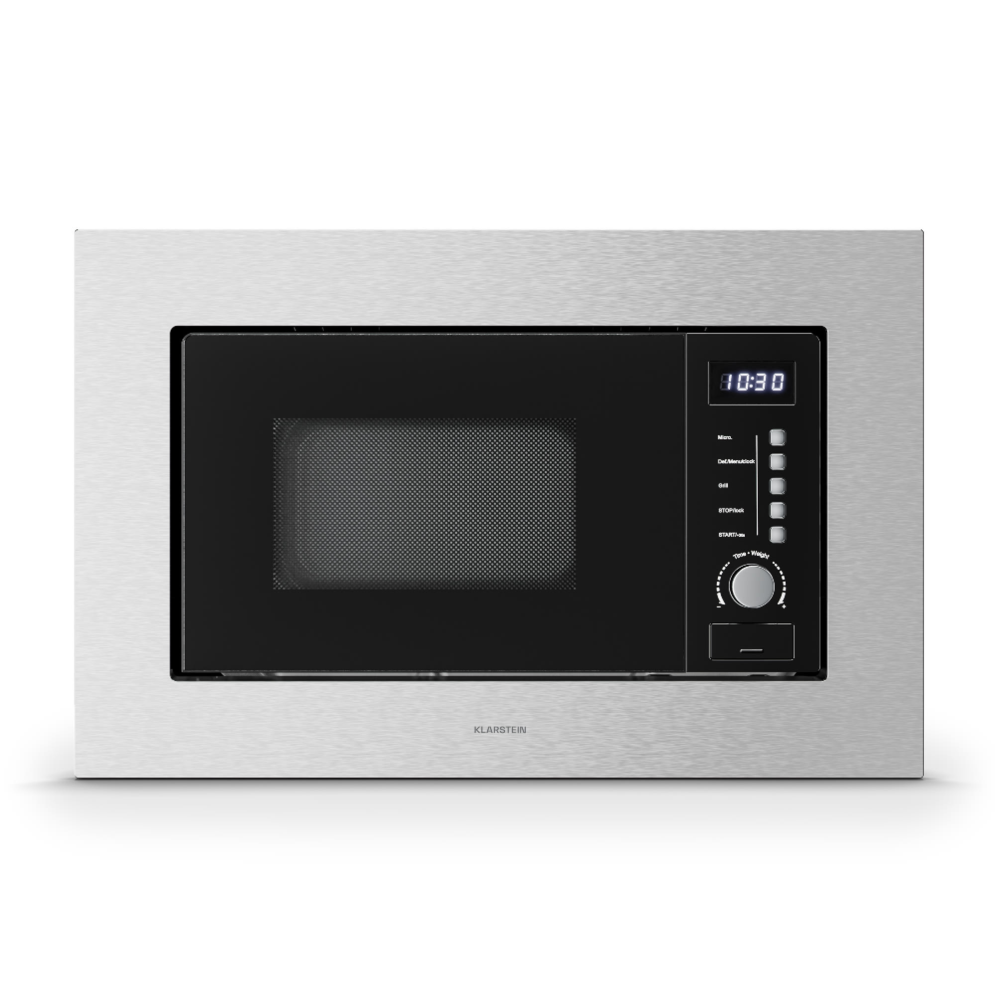 Klarstein Verosteel beépített mikrohullámú sütő grillel | 800 W grill | 700 W mikrohullámú sütő | 60 cm