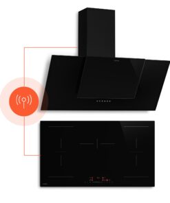 Klarstein HaloSync indukciós főzőlap páraelszívóval | 5 főzőzóna | 11400 W | 632 m³/h | 90 cm