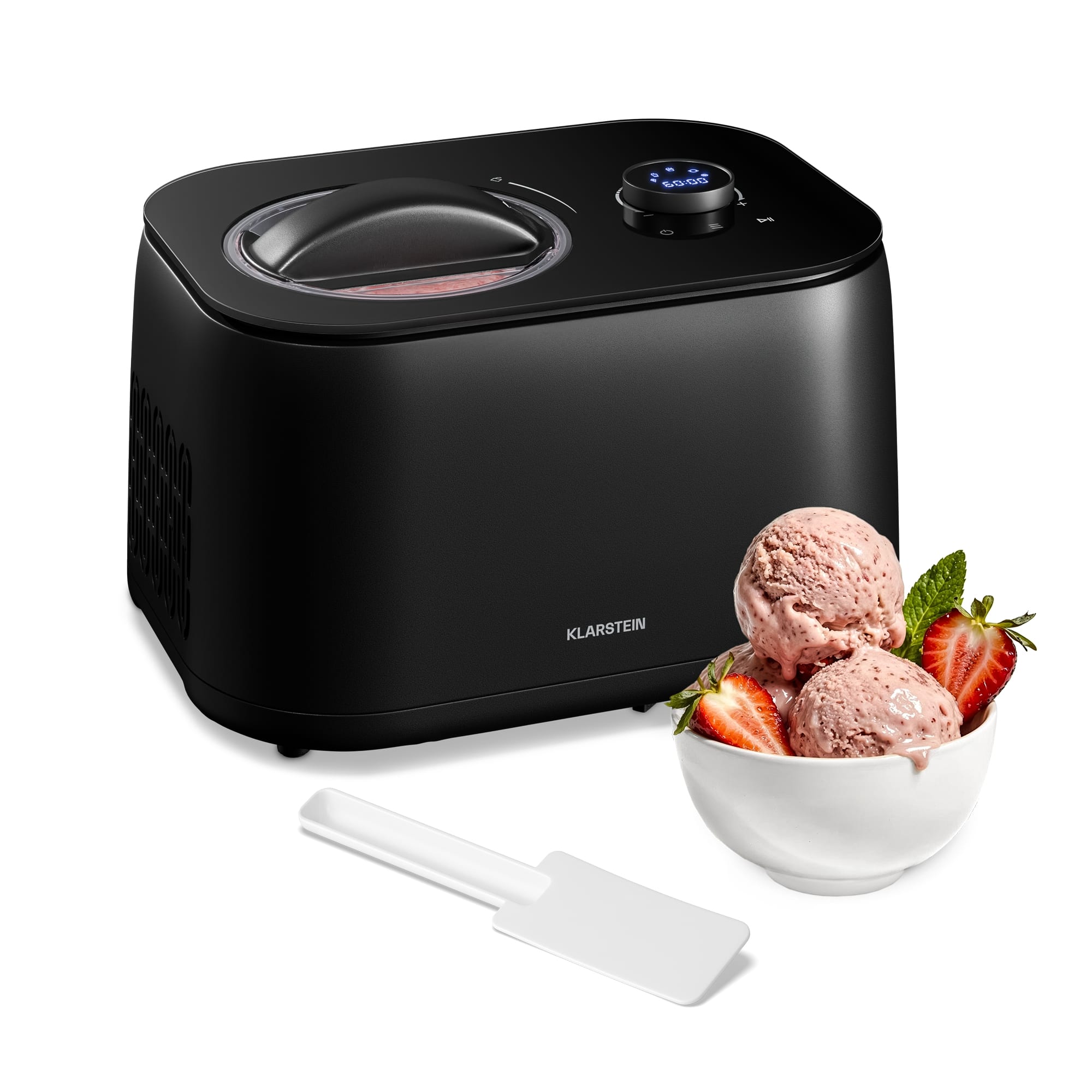 Klarstein FrostFusion fagylaltkészítő, slushie- és joghurtkészítő kompresszorral | 1 l | 100 W