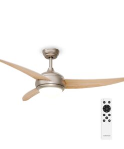 Klarstein El Paso mennyezeti ventilátor világítással | 132 cm | 35 W | Csendes működés | Fa