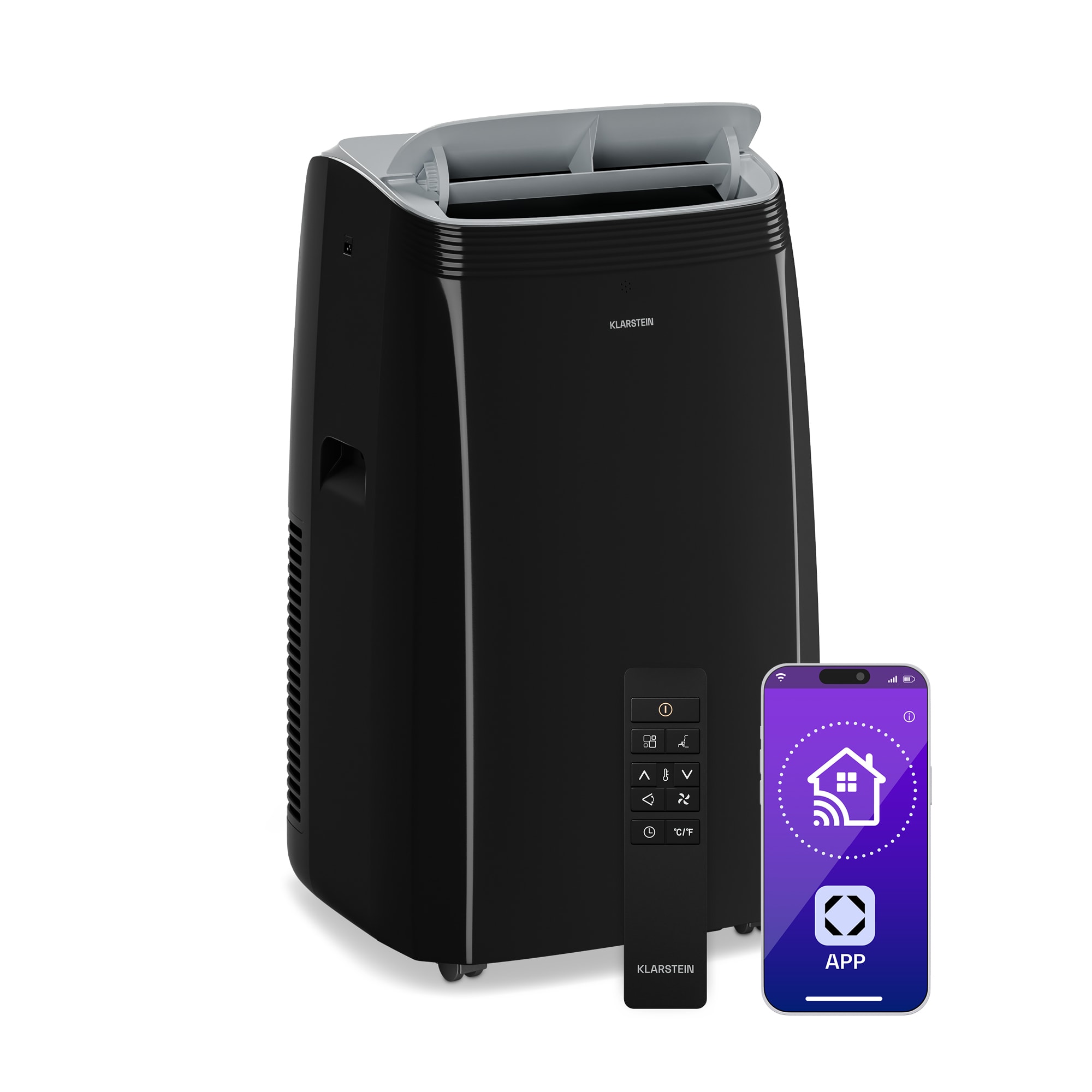 Klarstein Grandbreeze mobil légkondicionáló | 12000 BTU | 42 cm | 56 m² | A+ energiaosztály
