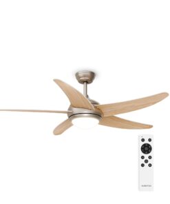 Klarstein Bolero mennyezeti ventilátor világítással | 132 cm | 35 W | Csendes működés | Fa