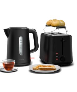 Klarstein Velaire basic reggeliző szett | 2 rekeszes kenyérpirító és vízforraló | 800 W | 1,7 l