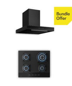 Klarstein Velaire gázfőzőlap + Velaire kürtős páraelszívó | Minimalista és elegáns | 60 cm