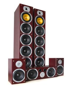 Beng V9B Mahagóni szett surround hangszóró, 5 darab, 1240 W