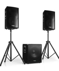 Ibiza 2.1 aktív PA készlet, 1 x subwoofer, 2 x szatellit, 2 x állvány, 800 W
