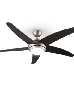 Klarstein Bolero, 55W, mennyezeti ventilátor lámpával, 134cm, diófa karok, távirányító