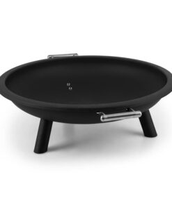 Blumfeldt Trino, tűzrakóhely, parázstartó, kandalló a teraszra, Ø 80 cm, acél, fekete