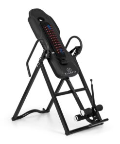 KLARFIT Ease Delux, inverziós pad, gravitációs edzőpad, 136 kg, 1,54-1,98 m, fekete