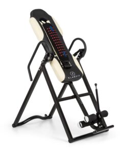 KLARFIT Ease Delux, inverziós pad, gravitációs edzőpad, 136 kg, 1,54-1,98 m, bézs
