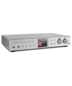 Auna iTuner CD, HiFi receiver, internet/DAB+/ FM rádió, CD-lejátszó, WiFi, ezüst