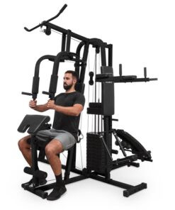 KLARFIT Ultimate Gym 9000, edzőállomás, 7 állomás, max. 150 kg, QR acél, fekete
