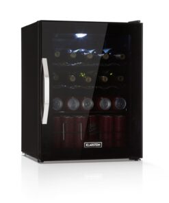Klarstein Beersafe XL Onyx, hűtőszekrény, D energiahatékonysági osztály, LED, fém polcok, üvegajtó