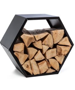 Blumfeldt Hexawood Black, fa állvány, hatszög alakú, 50,2 × 58 × 32 cm