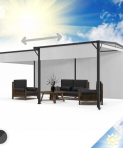 Blumfeldt Pantheon Solid Sky Expand, pavilon, oldalfalak, 3 × 3 - 5,6 m, alumínium