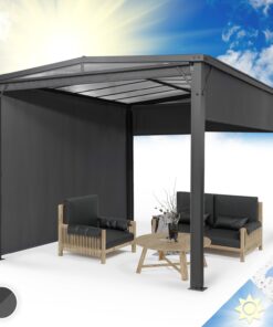 Blumfeldt Pantheon Cortina Solid Sky, pavilon, tető, 3 x 4 m, polikarbonát