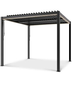 Blumfeldt Pantheon Climax Ambient, 3 × 3 m, 4 sarokoszlop, bioklimatikus tetővel