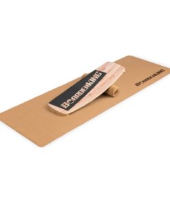 BoarderKING Indoorboard Curved, egyensúlyozó deszka, alátét, henger, fa/parafa