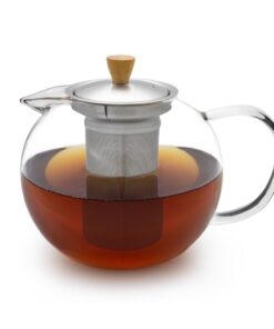 Klarstein Sencha, teáskancsó, 1,3 L, rozsdamentes acél szűrő, boroszilikát üveg, fedél