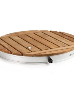 Blumfeldt Sumatra Teak Round, kerti zuhanyzó, alumínium, teakfa, fogantyú