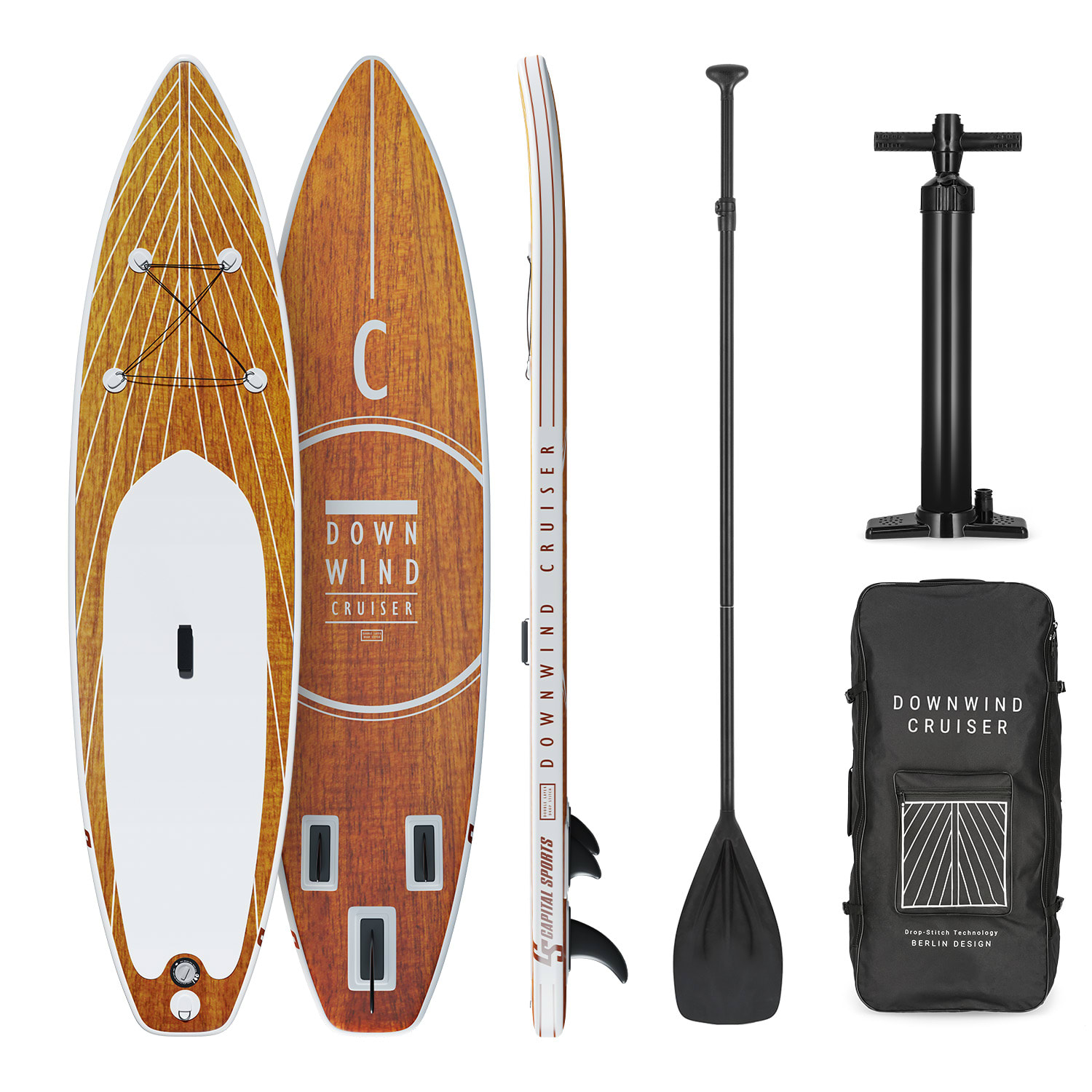 Capital Sports Downwind Cruiser 10.8, felfújható paddle board, komplett készlet