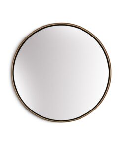 Casa Chic Fournier, fali tükör fém kerettel, kerek, Ø 40 cm