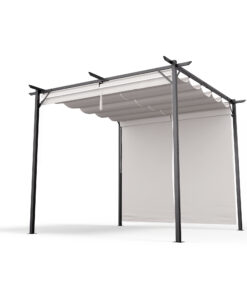 Blumfeldt Pantheon Robust, pergola, 3 x 3 m, oldalsó redőnyökkel, időjárásálló porszórt acél