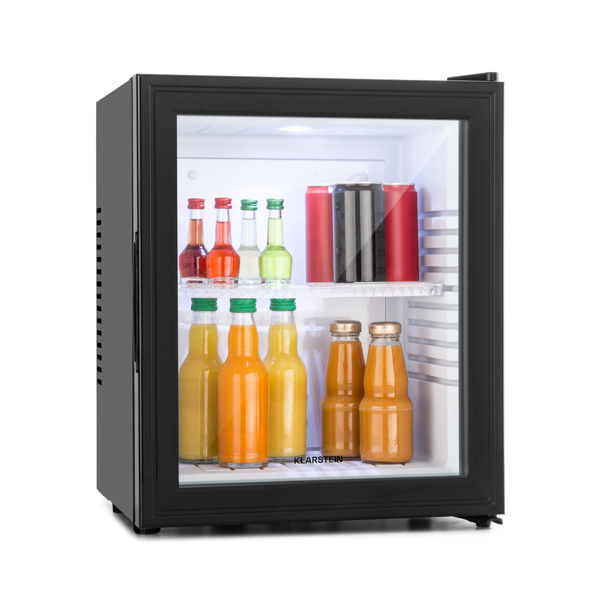 Klarstein Brooklyn minibár, 30 liter, F energiahatékonysági osztály, fekete, üveg