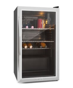 Klarstein Beersafe XXL, hűtőszekrény, 80 liter, E energiahatékonysági osztály, panoráma üvegajtó