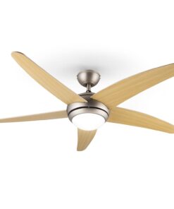 Klarstein Bolero, 55W, mennyezeti ventilátor lámpával, 134cm, juharfa karok, távirányító