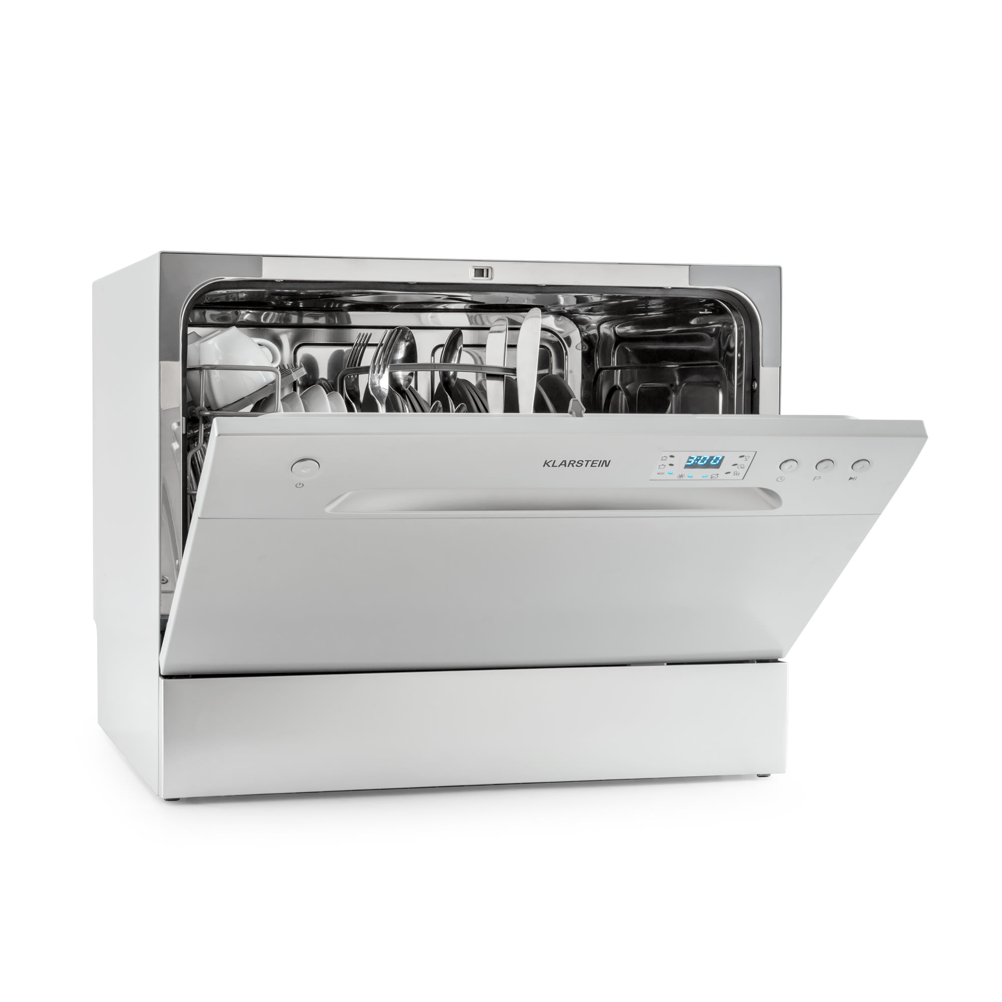 Klarstein Amazonia 6, mosogatógép, 1380 W, 6 teríték, F energiahatékonysági osztály, 49 dB, nyomógombos vezérlés