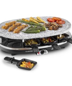 Klarstein Steaklette, raclette grill, 1500 W, gránitlappal, 8 személyre