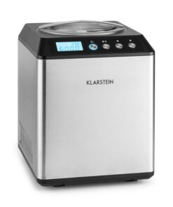 Klarstein Vanilla Sky, fagylaltgép, kompresszorral, 180 W, 2 L, rozsdamentes acél, ezüst