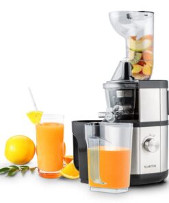 Klarstein Fruitberry, lassú gyümölcscentrifuga 400 W, 60 fordulat/perc, Ø 8,5 cm töltőcső, rozsdamentes acél