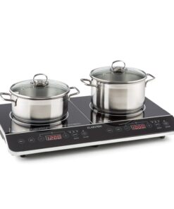 Klarstein Varicook Slim, indukciós főzőlap, 3500 W, 240 °C, 2 főzőlap, időzítő, érintős