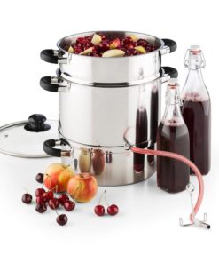 Klarstein Applebee, gőz gyümölcscentrifuga, gyümölcscentrifuga edény, elektromos, 1500 W, Ø 25 cm, 8 L, rozsdamentes acél