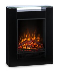 Klarstein Studio-5, elektromos kandalló, forrólevegős ventilátor, 900/1800 W, távirányító, fekete