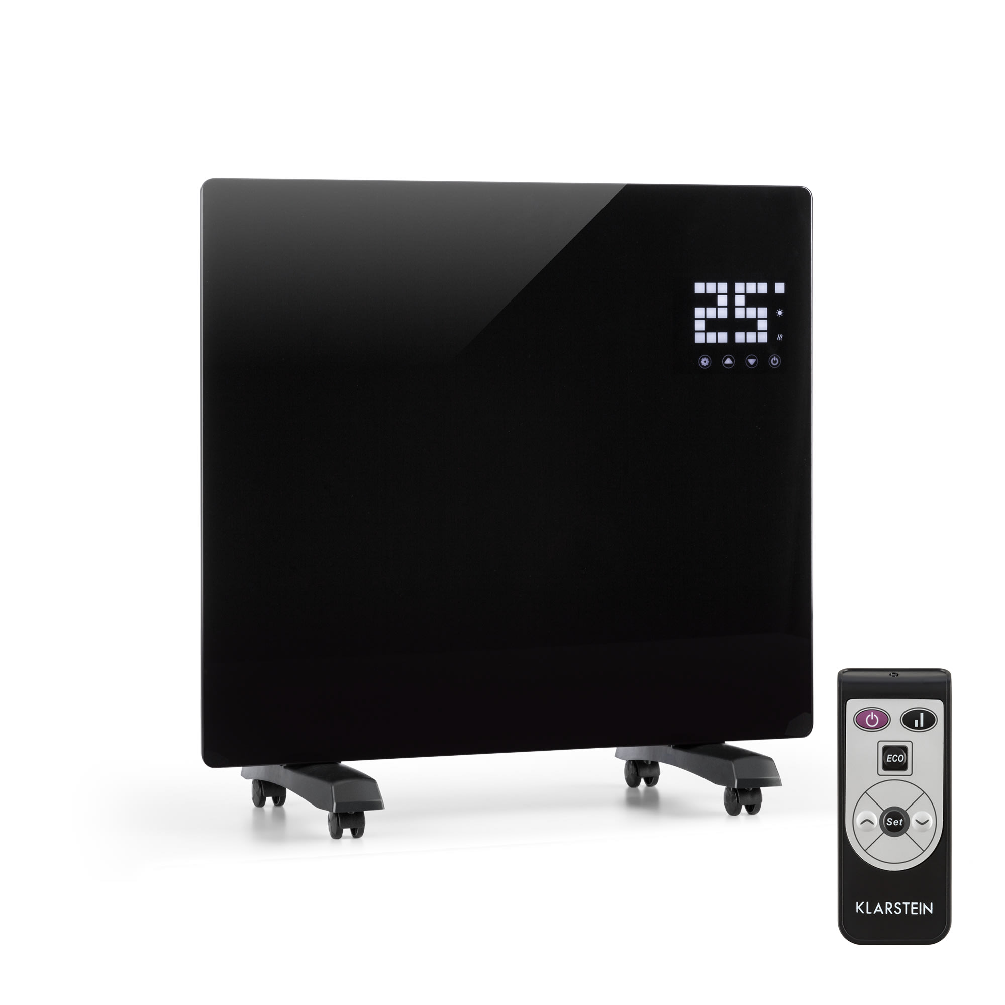 Klarstein Bornholm Single, konvektor, 1000 W, termosztát, időzítő, fekete