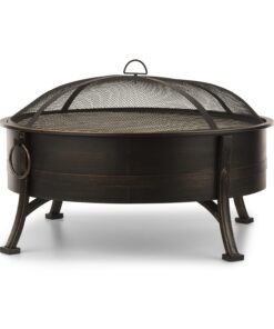 Blumfeldt Catania, 2 az 1-ben tűzrakóhely, Ø 80cm szikrafogó, Ø 70cm grill, acél, antik hatás