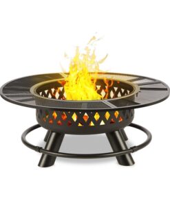 Blumfeldt Rosario, 3 az 1-ben tűzrakóhely, Ø 120 cm, 70 cm grill, asztallap, acél