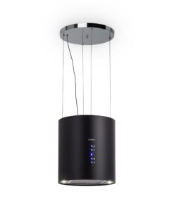 Klarstein Barett, sziget páraelszívó, Ø 35 cm, légkeringetés, 560 m³/ó, LED, aktívszén szűrő, fekete