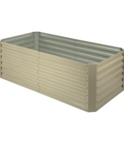 Blumfeldt High Grow Straight, magaságyás, 180 x 60 x 90 cm, 970 l, cinkelt acél, bézs