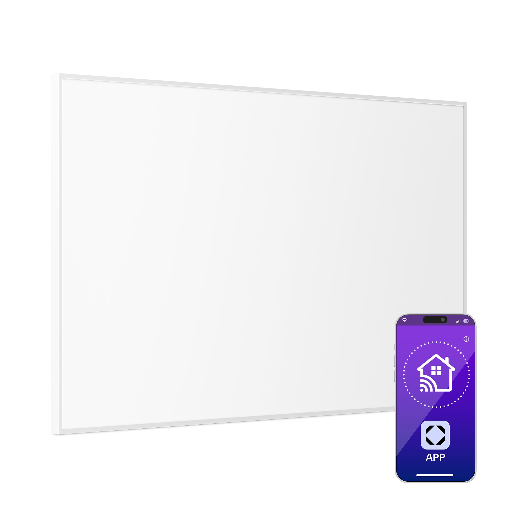 Klarstein Wonderwall 600 Smart, infravörös hősugárzó, 60 x 100 cm, 600 W, heti időzítő, IP24, fehér